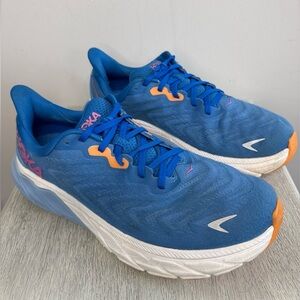 Hoka One One Arahi 6 Womens Size 11D Blue White Athletic Running Shoes Sneakers